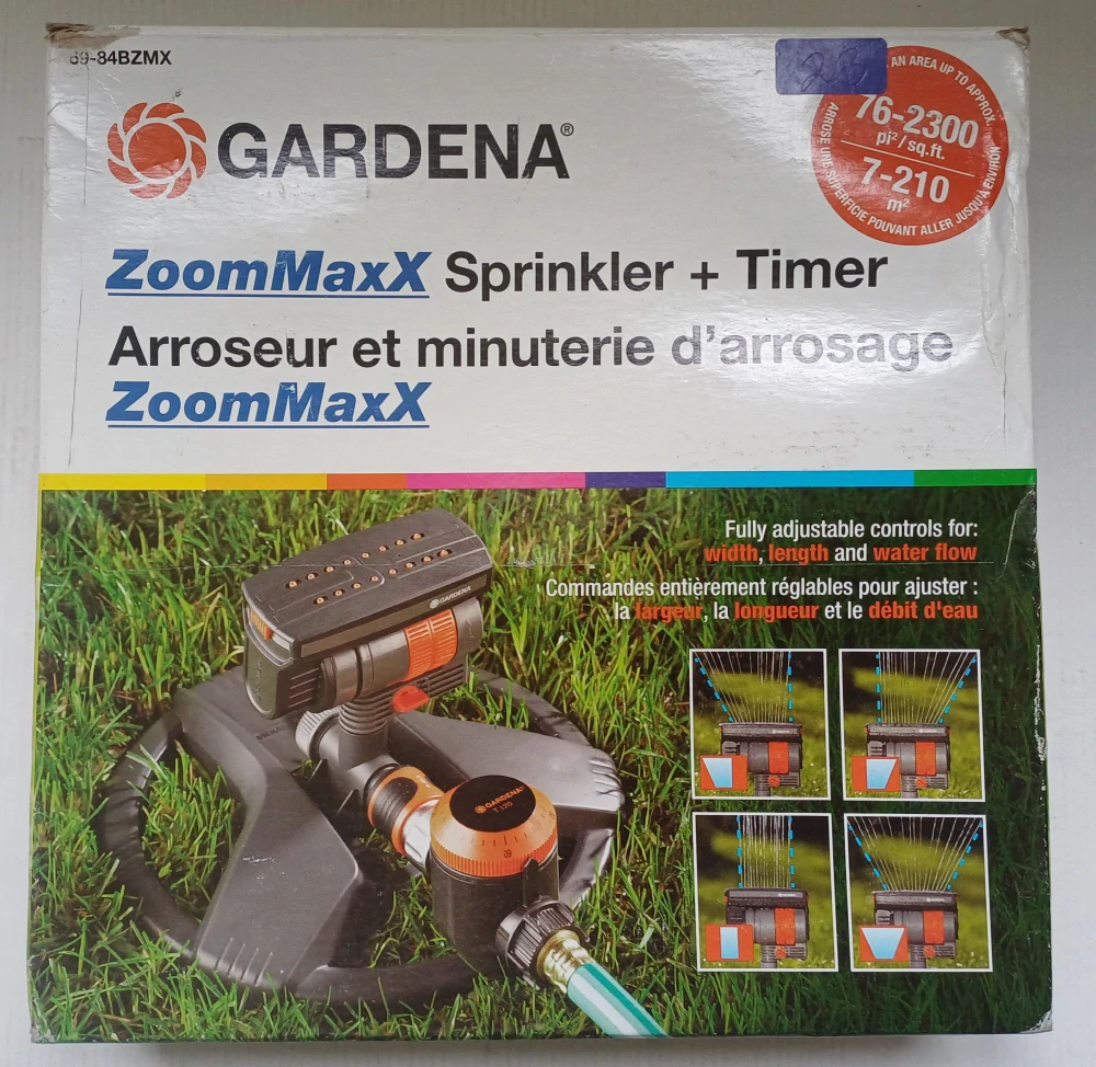 GARDENA ZoomMaxX Sprinkler + Timer