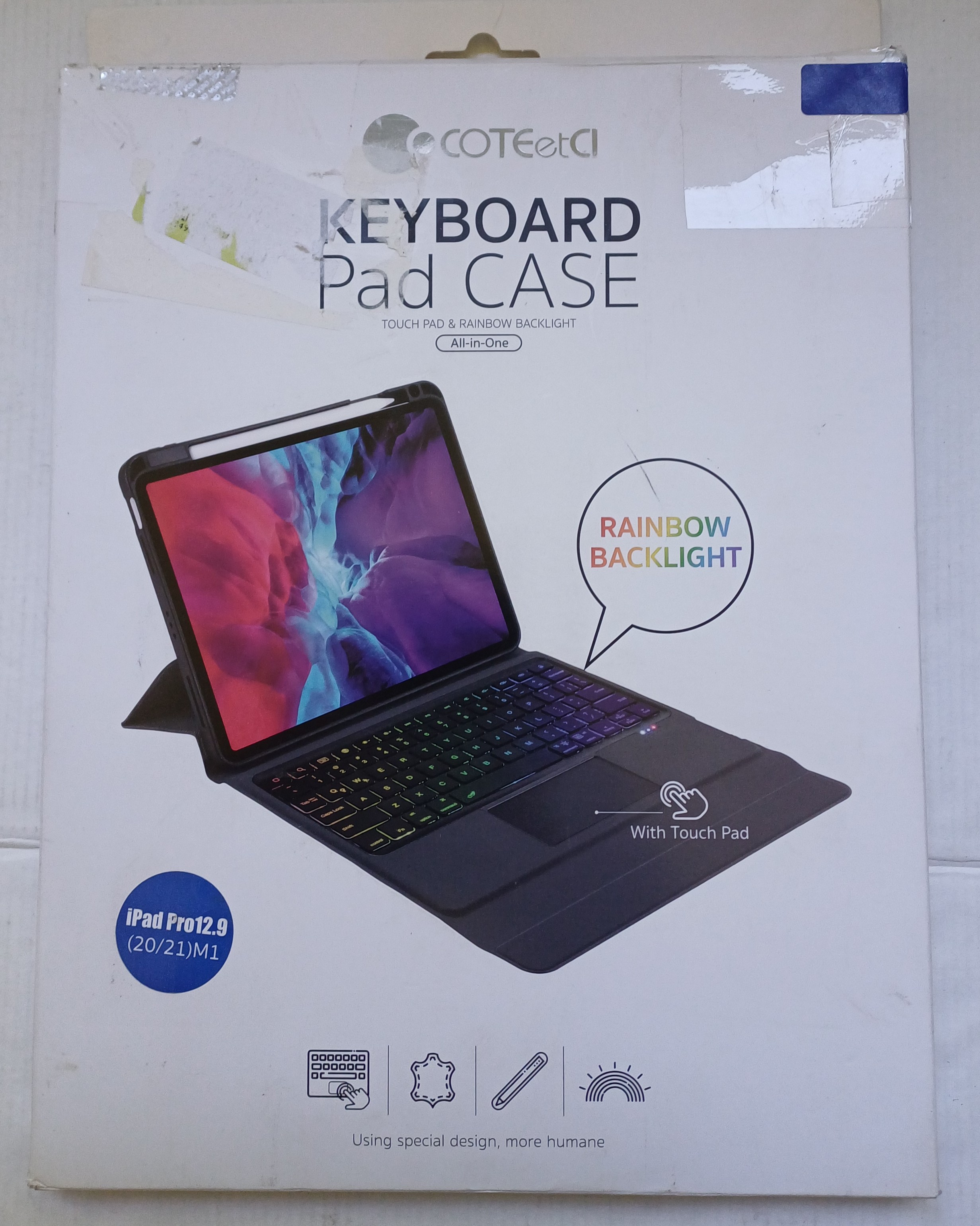 COTEetCI Keyboard Case pro Apple iPad Pro 12.9" (2020/2021/2022)