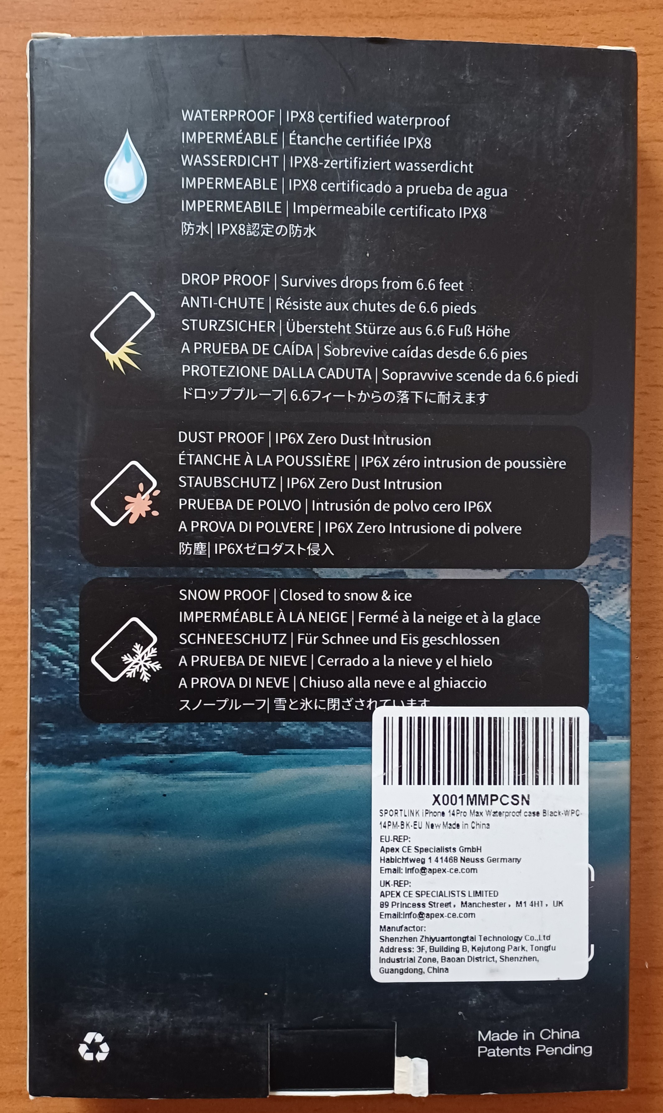 SPORTLINK Waterproof Case pro iPhone 14 Pro Max – Black