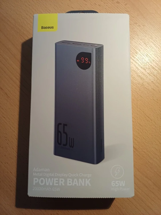 Baseus Adaman Metal Power Bank 20000mAh 65W – Digital Display Quick Charge