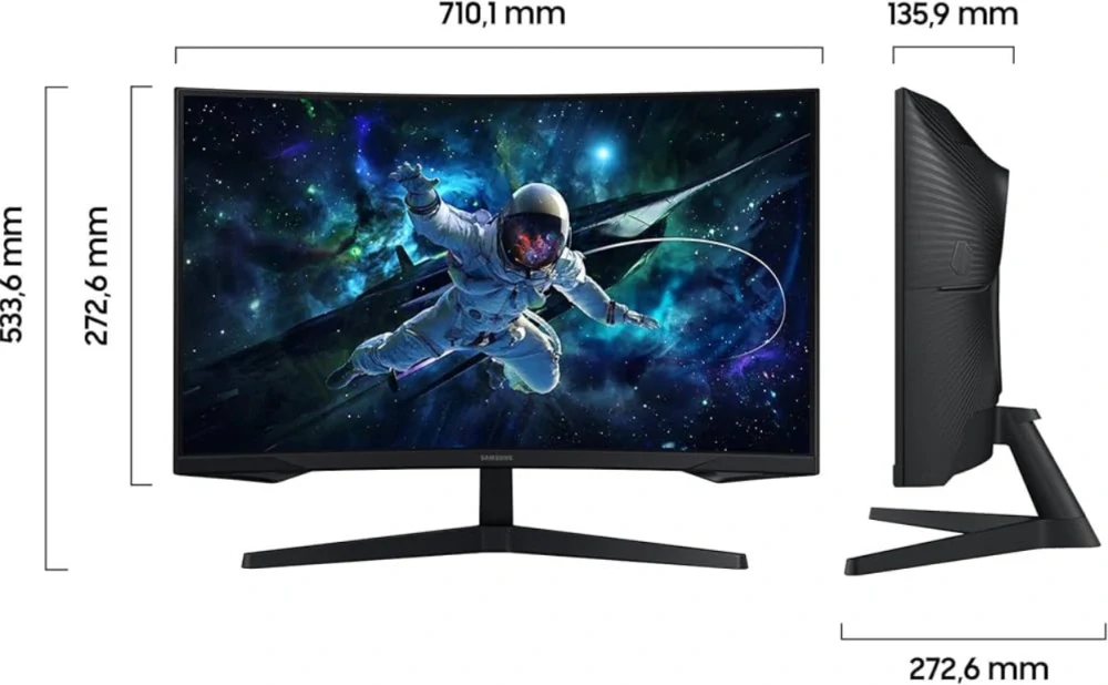 Samsung Odyssey G5 S32CG554EU – 32" QHD 165 Hz zakřivený herní monitor