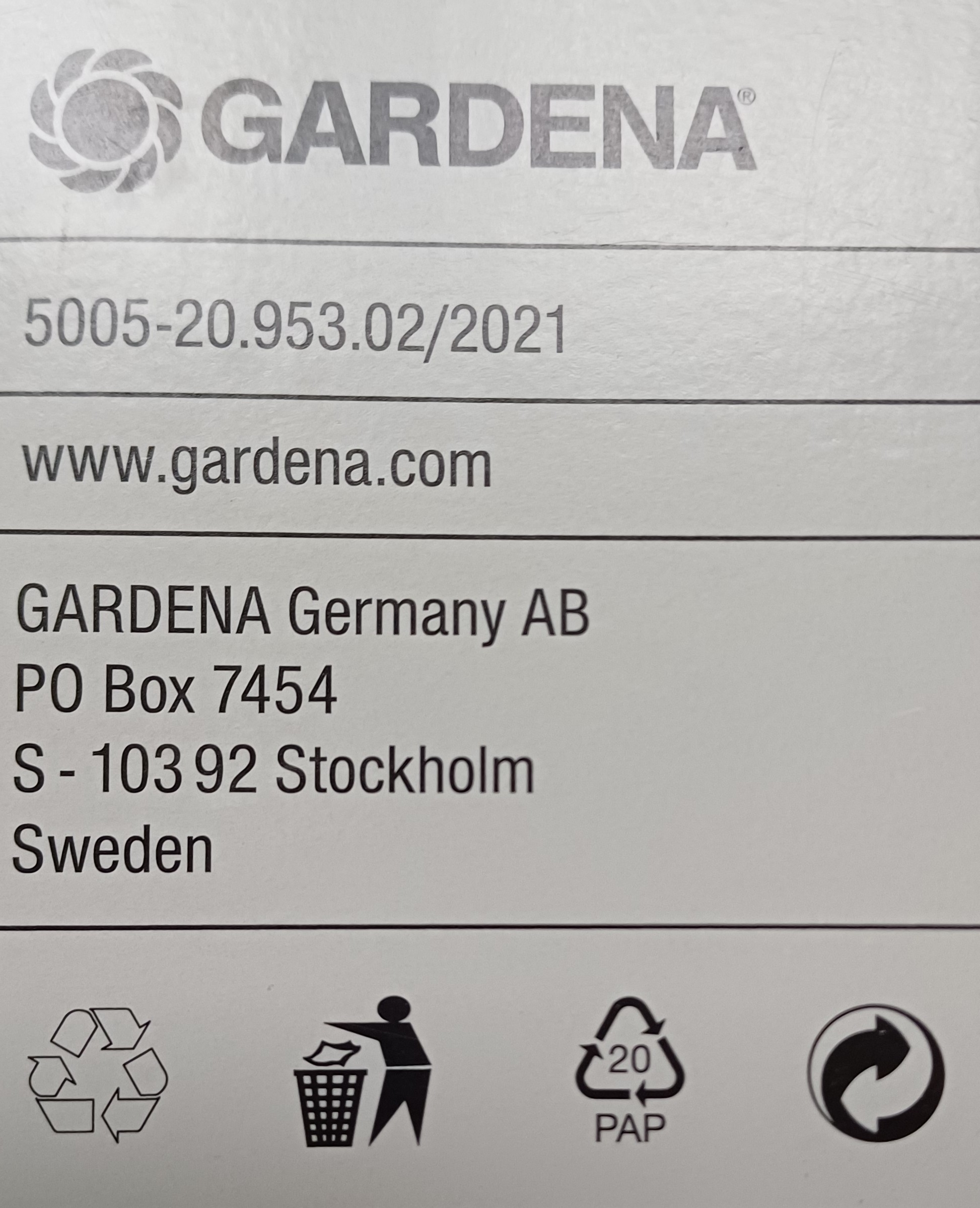 Gardena 5005-20 Plochá hadice