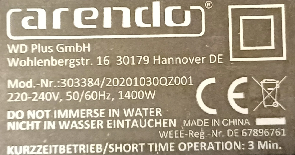 Arendo Standmixer – 1400 W