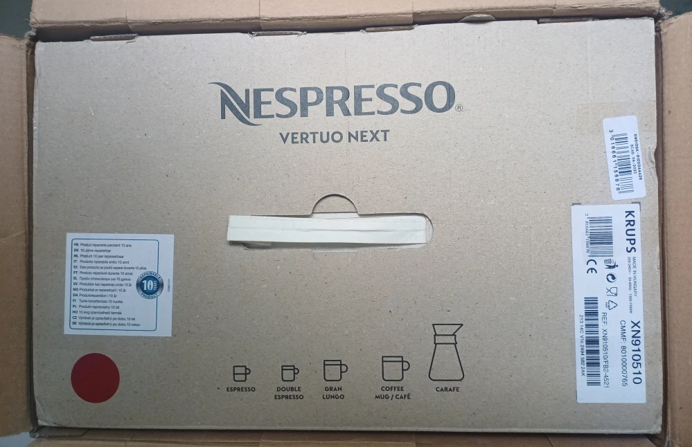 Nespresso Vertuo Next XN910510 Cherry Red by KRUPS