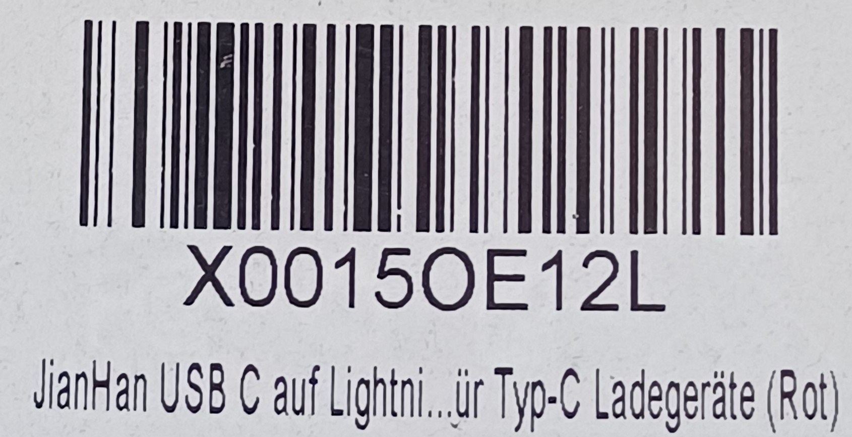 3x JianHan JH-LTC-C05 USB-C / Lightning MFi kabel 2 m – Fast Charge, červený