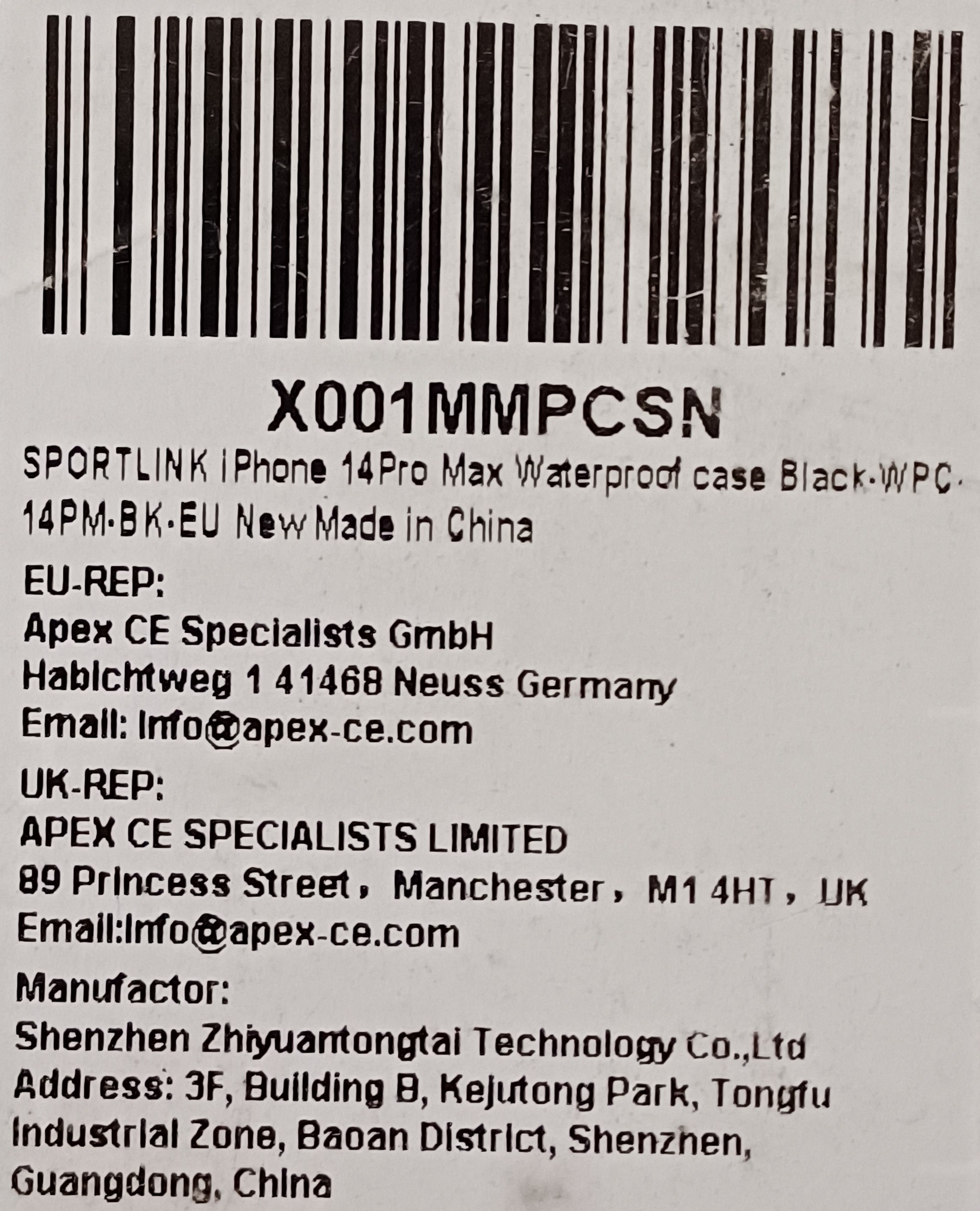 SPORTLINK Waterproof Case pro iPhone 14 Pro Max – Black