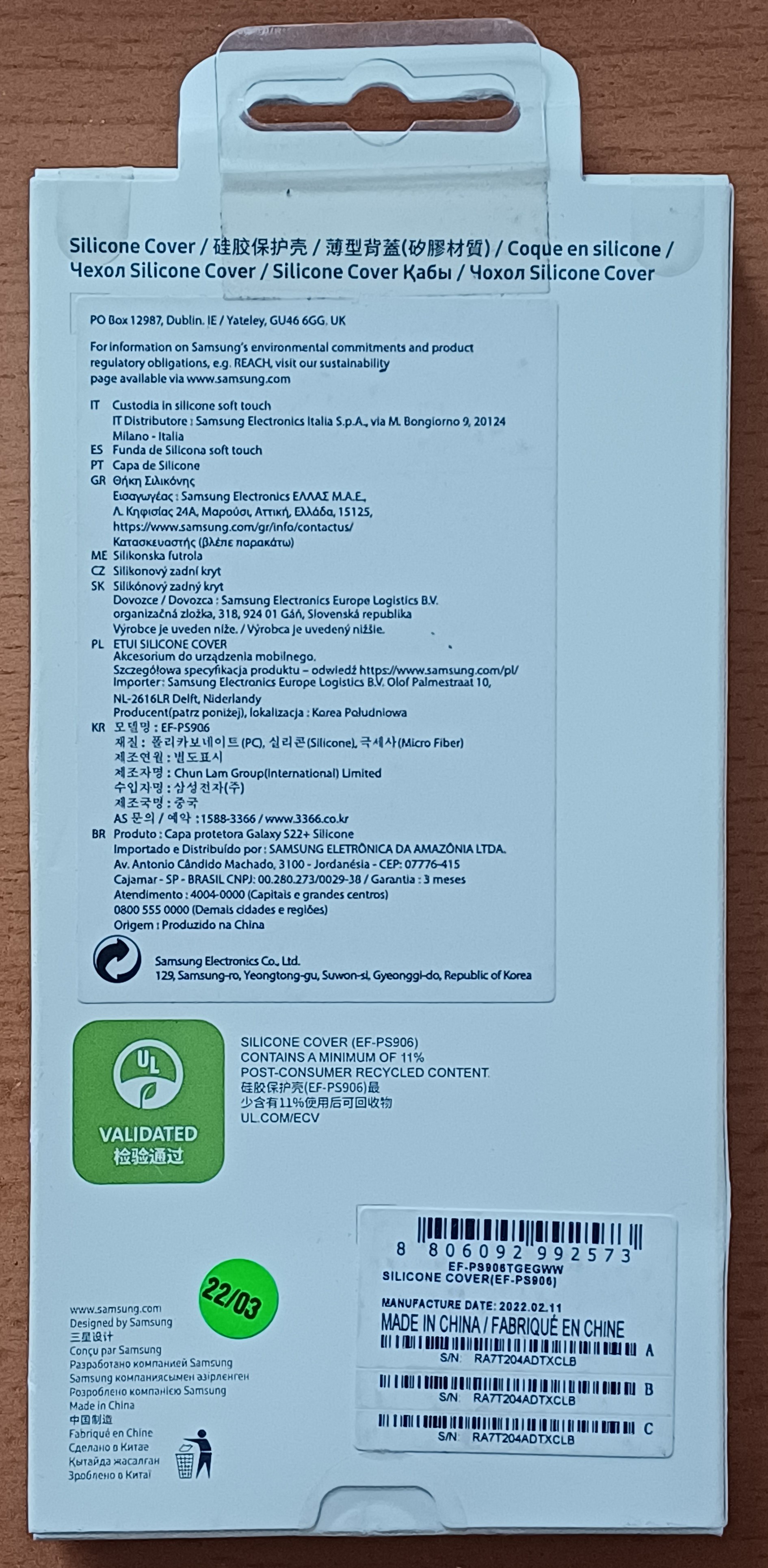 Samsung Silicone Cover pro Galaxy S22+ (EF-PS906) – černý