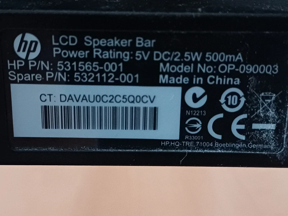 HP EliteDisplay E231 – 23" Full HD IPS + HP LCD Speaker Bar