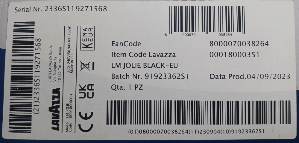 Lavazza A Modo Mio Jolie Black – kapslový kávovar