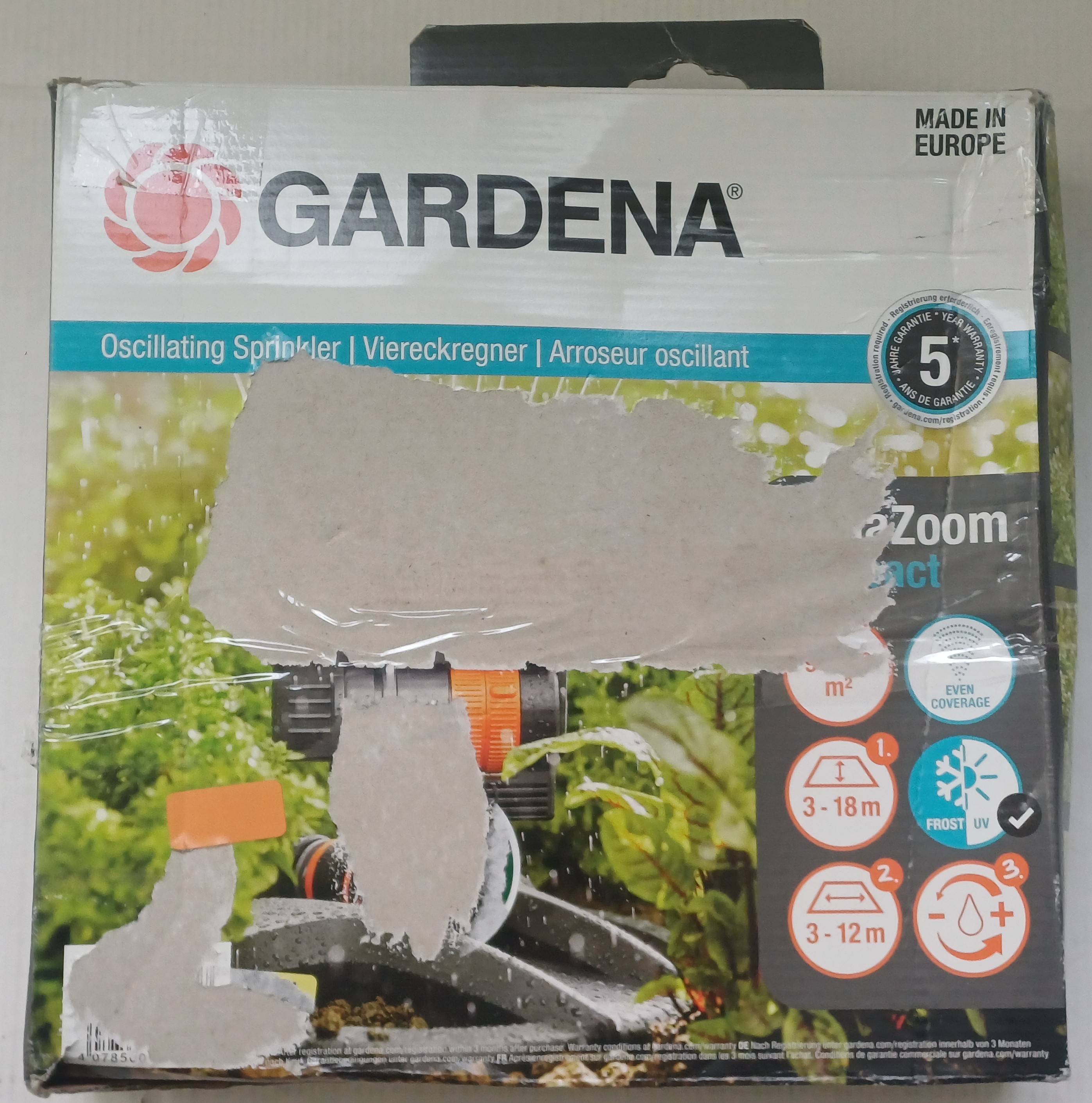 GARDENA AquaZoom compact (18708-20)– výkyvný plošný zavlažovač