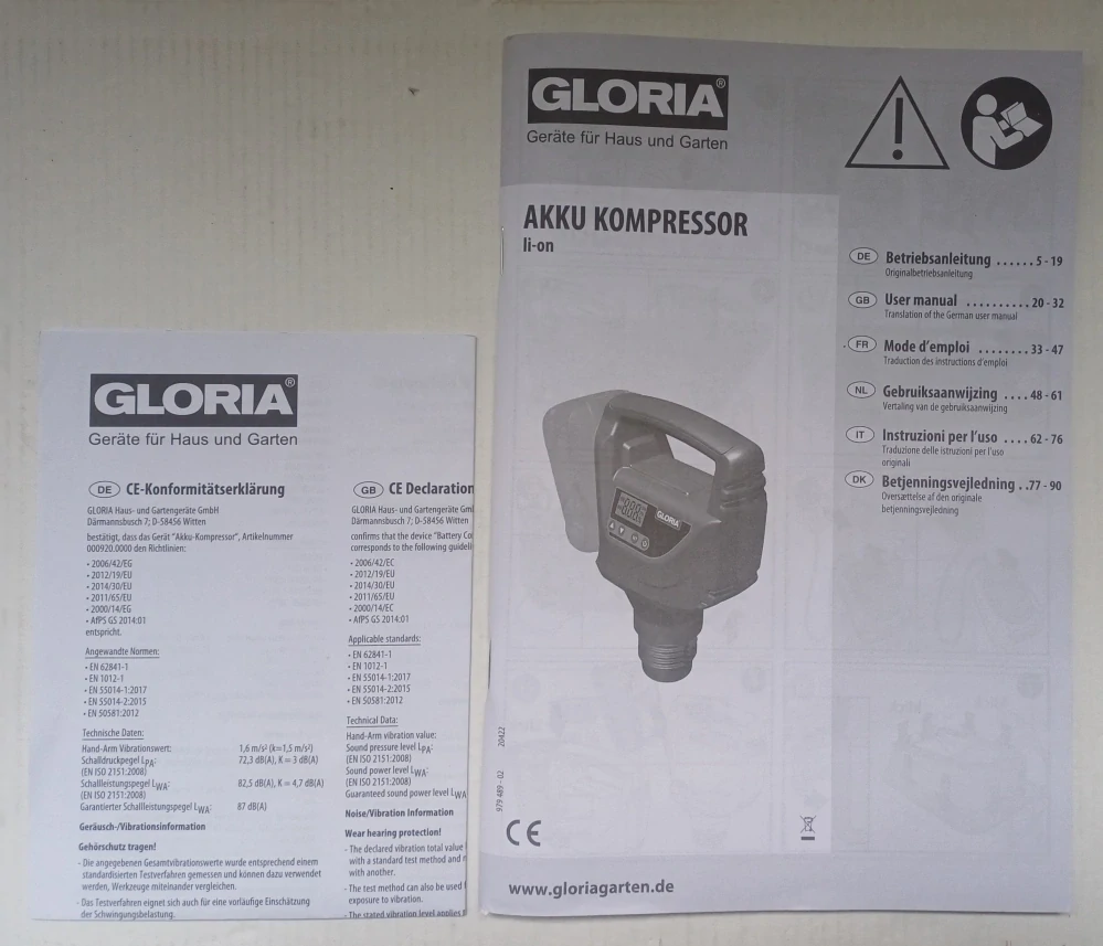 GLORIA Akku Kompressor 18V