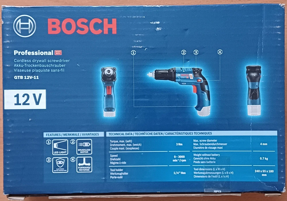 Bosch GTB 12V-11 Professional - aku šroubovák na sádrokarton (SOLO)