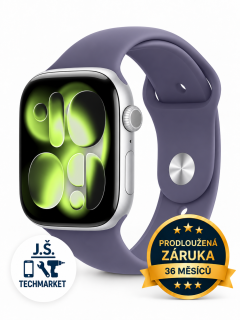 Apple Watch Series 11 GPS 46 mm Silver Aluminium / Purple Fog S/M