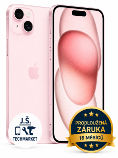 Apple iPhone 15 128 GB Pink, A+ | 85% baterie